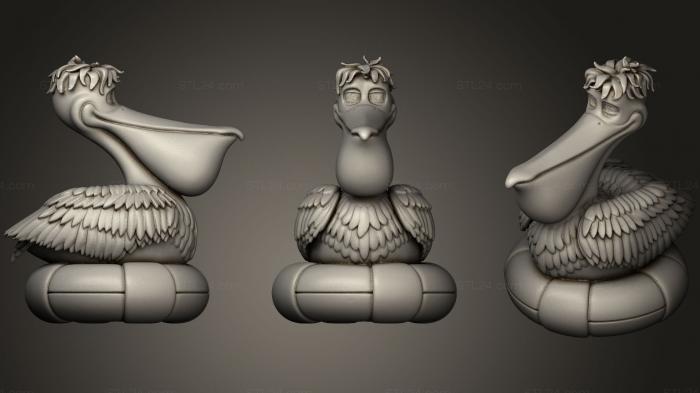 Игрушки (Мультяшный Пеликан, TOYS_0477) 3D модель для ЧПУ станка